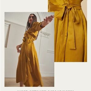 Amour Vert Maribel Cottonseed Cupro Wrap Dress - Size L